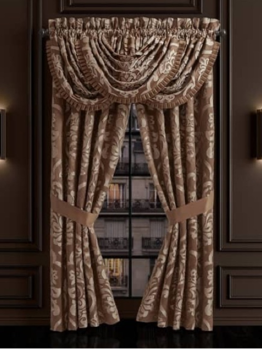 J. Queen New York Surano Window Panel Pair - 95 Inches NEW